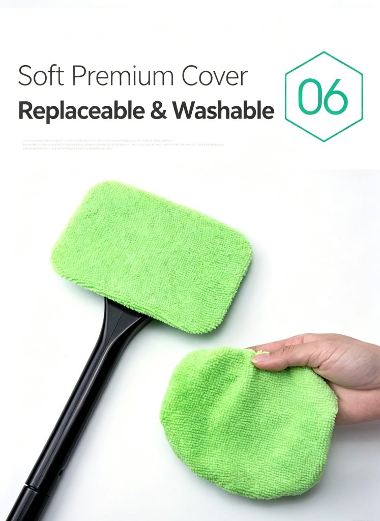 Car Windshield Defog & Cleaning Brush | Auto Glass Dust Removal Tool